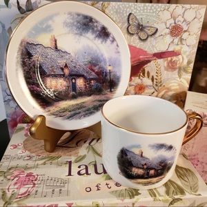 Thomas Kinkade Moonlight Madness cup & saucer